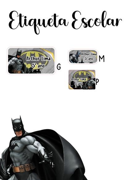 Etiqueta Escolar Batman - Kit 2