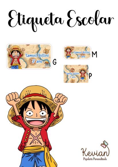 Etiqueta Escolar One Piece - Kit 2