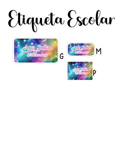 Etiqueta Escolar Galáxia - Kit 2