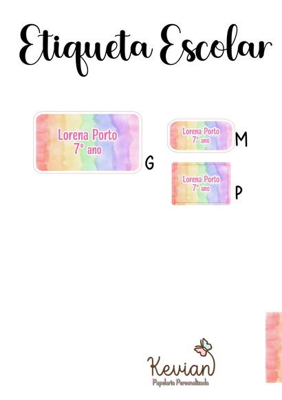 Etiqueta Escolar Aquarela - Kit 2