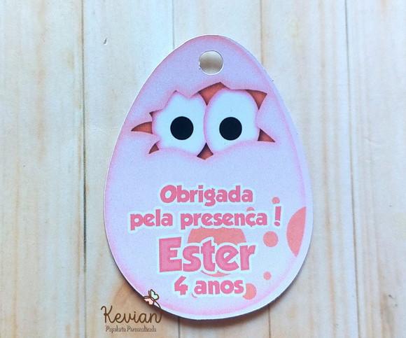 30 Tag Agradecimento Dinossauro Menina