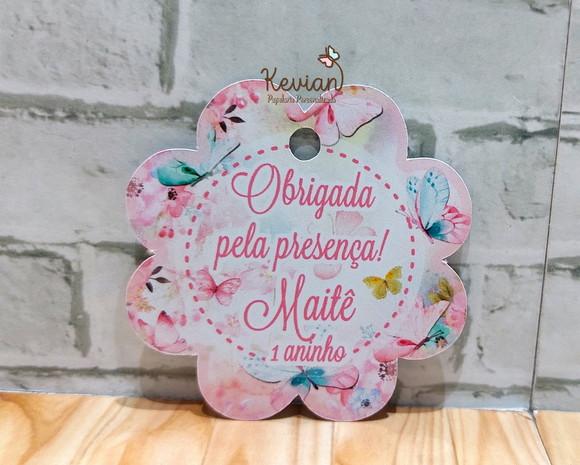 50 Tag Agradecimento Jardim Borboletas