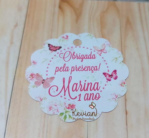 30 Tag Agradecimento Borboletas
