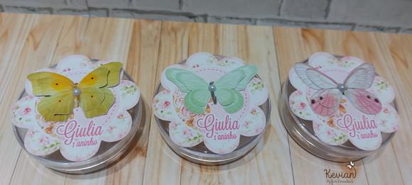 20 Latinha com Aplique Borboleta
