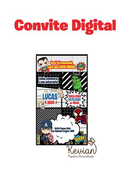 Convite Digital Heróis