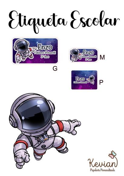 Etiqueta Escolar Astronauta - Kit 2