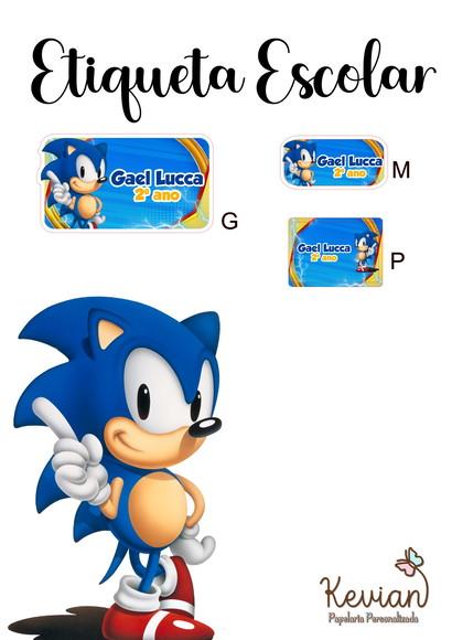 Etiqueta Escolar Sonic - Kit 1