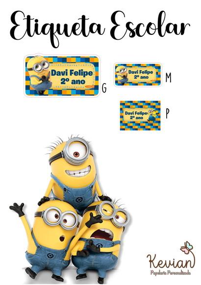 Etiqueta Escolar Minions - Kit 2