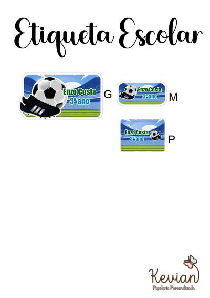 Etiqueta Escolar Futebol - Kit 1