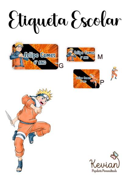 Etiqueta Escolar Naruto - Kit 1