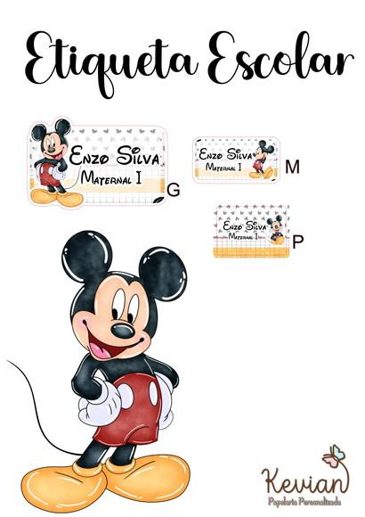 Etiqueta Escolar Mickey - Kit 1