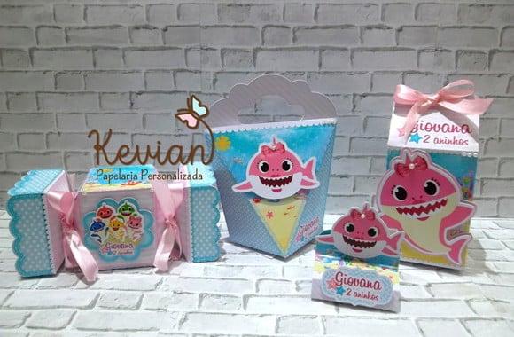 Kit Festa Baby Shark 50 Ítens