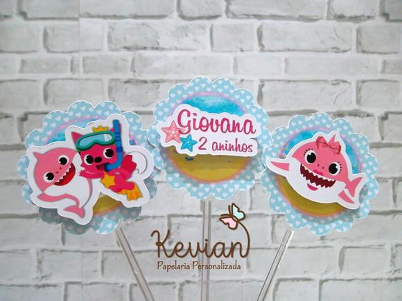 30 Topper Docinho Baby Shark