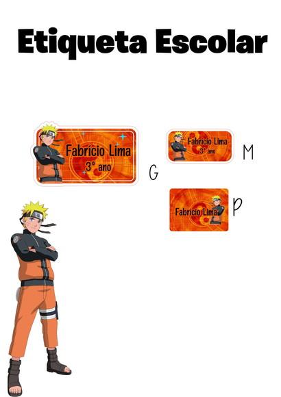 Etiqueta Escolar Naruto - Kit 2