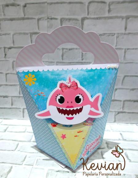 Caixa Triangulove Baby Shark Rosa