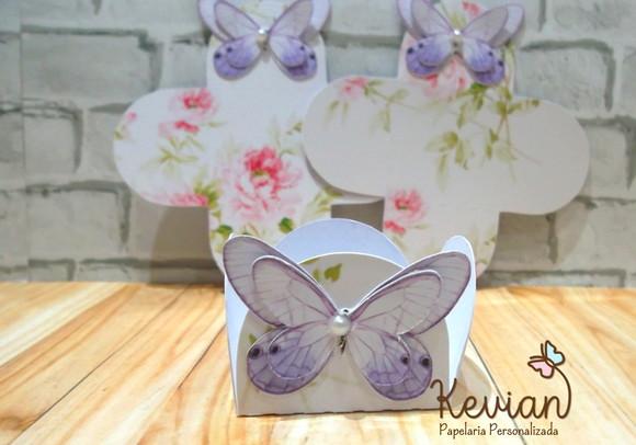 50 Forminha Docinho Borboleta Lilás