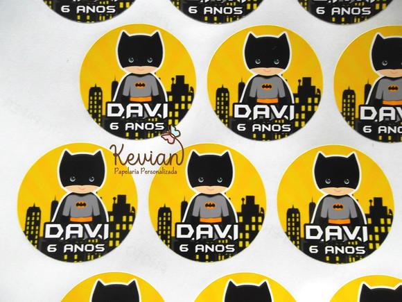 30 Adesivo Latinha Batman