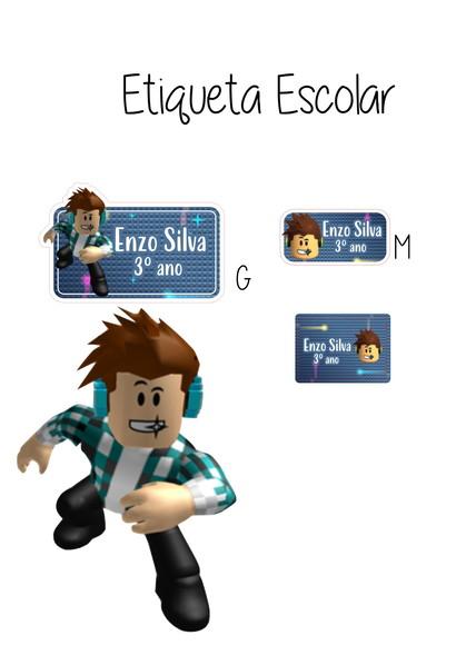 Etiqueta Escolar Roblox - Kit 1