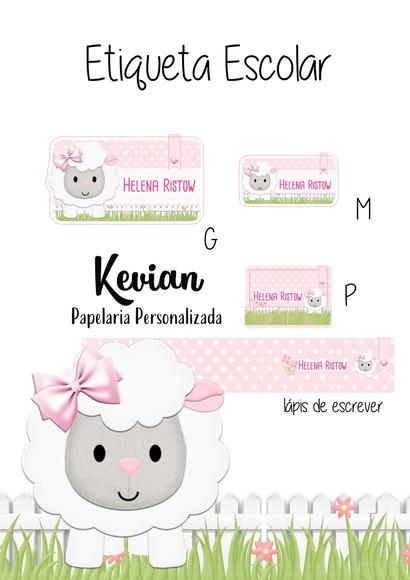 Etiqueta Escolar Ovelhinha - Kit 3