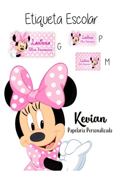 Etiqueta Escolar Minnie - Kit 2