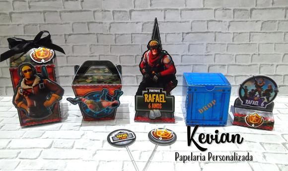 Kit Festa Fortnite 60 Ítens + Brinde