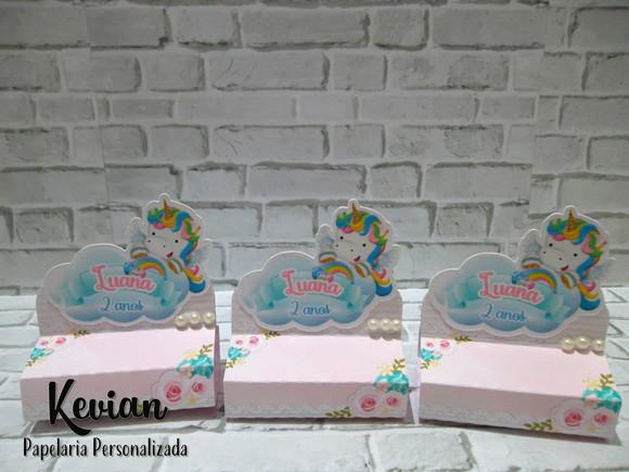 Caixinha dois chocolates Unicórnio