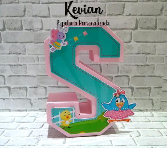 Letra 3d Galinha Pintadinha Rosa