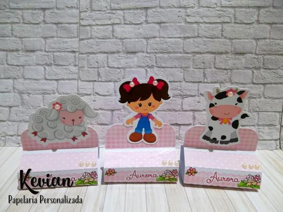 Caixinha para dois chocolates Fazendinha