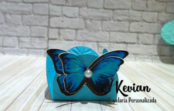 50 Forminha Docinho Borboleta Azul