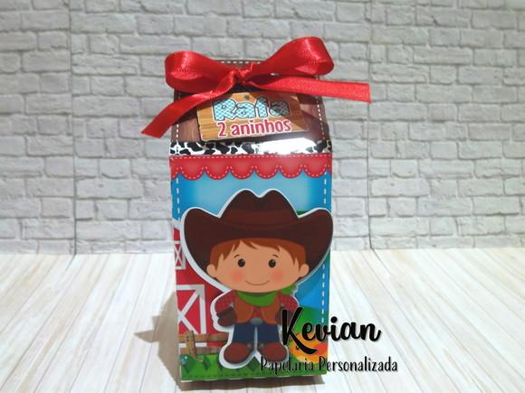 Caixa milk Fazendinha Menino