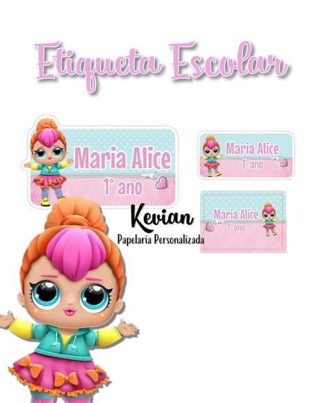 Etiqueta Escolar Lol - Kit 2