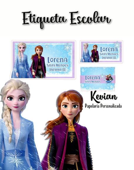 Etiqueta Escolar Frozen - Kit 2