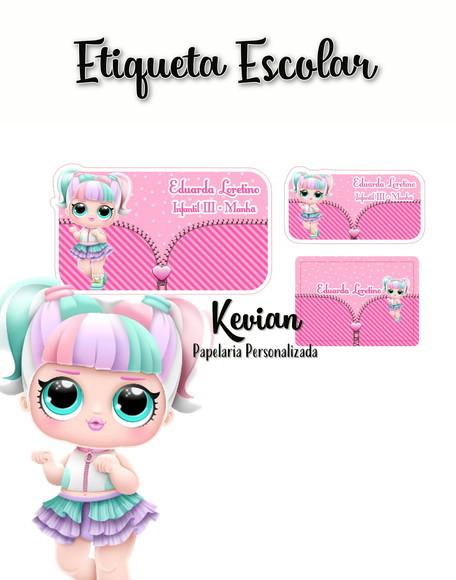 Etiqueta Escolar Lol - Kit 2