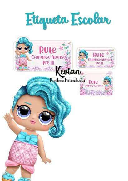 Etiqueta Escolar Lol Sereia - Kit 1