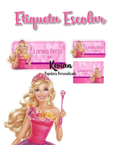 Etiqueta Escolar Barbie - Kit 2
