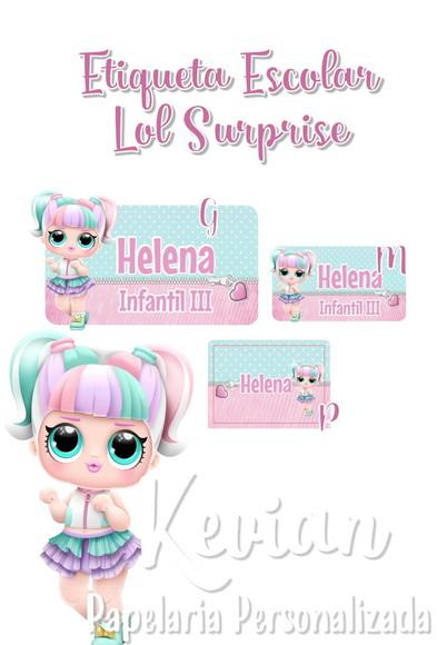 Etiqueta Escolar Lol - Kit 1