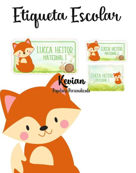 Etiqueta Escolar Raposinha - Kit 2