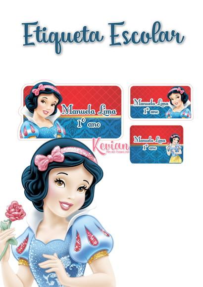 Etiqueta Escolar Branca de Neve - Kit 2
