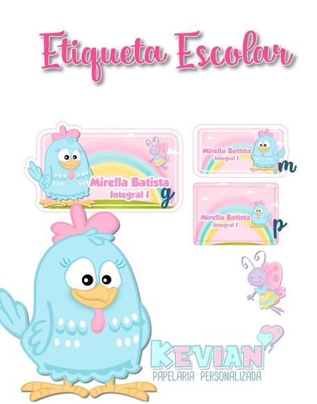 Etiqueta Escolar Galinha Pintadinha Candy Kit 2