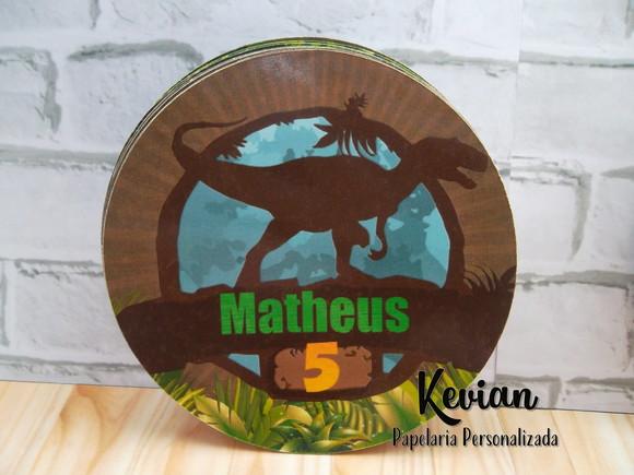 30 Adesivo Latinha Jurassic