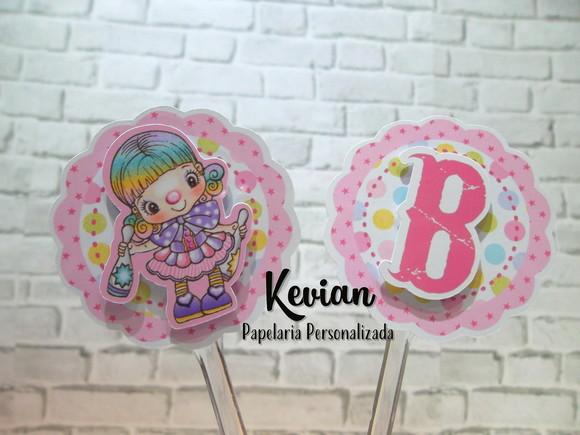 25 Topper Docinho Circo Rosa
