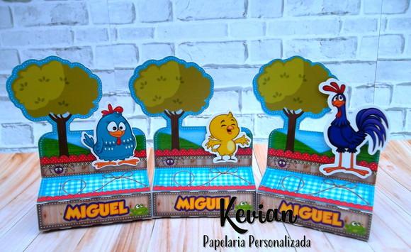 Caixinha dois chocolates Galinha Pintadinha