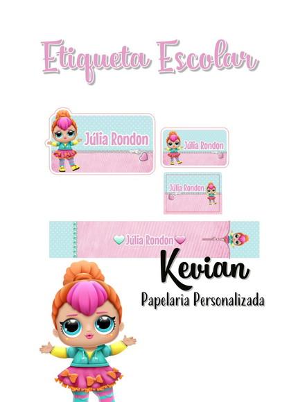 Etiqueta Escolar Lol - Kit 3