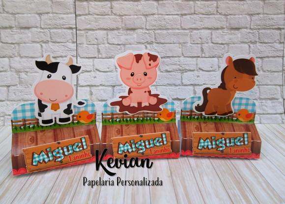 Caixinha para Dois Chocolates Fazendinha