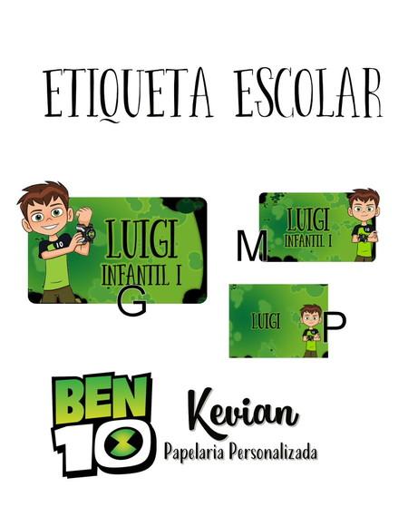 Etiqueta Escolar Ben 10 - Kit 2