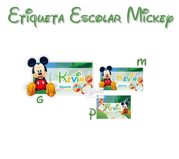 Etiqueta Escolar Mickey - Kit 2