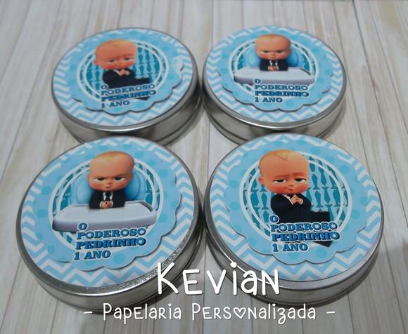 20 Latinha com Aplique Poderoso Chefinho