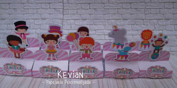 Caixinha Dois Chocolates Circo Rosa