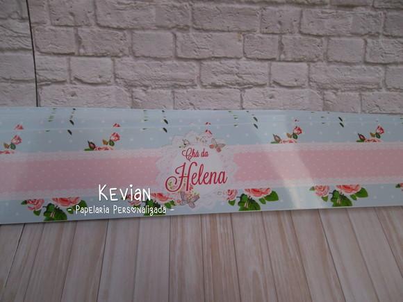 Adesivo Mini Nutella Jardim Floral Azul