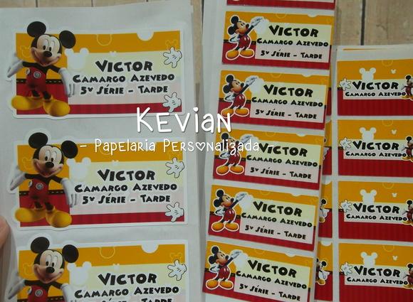 Etiqueta Escolar Mickey - Kit 1